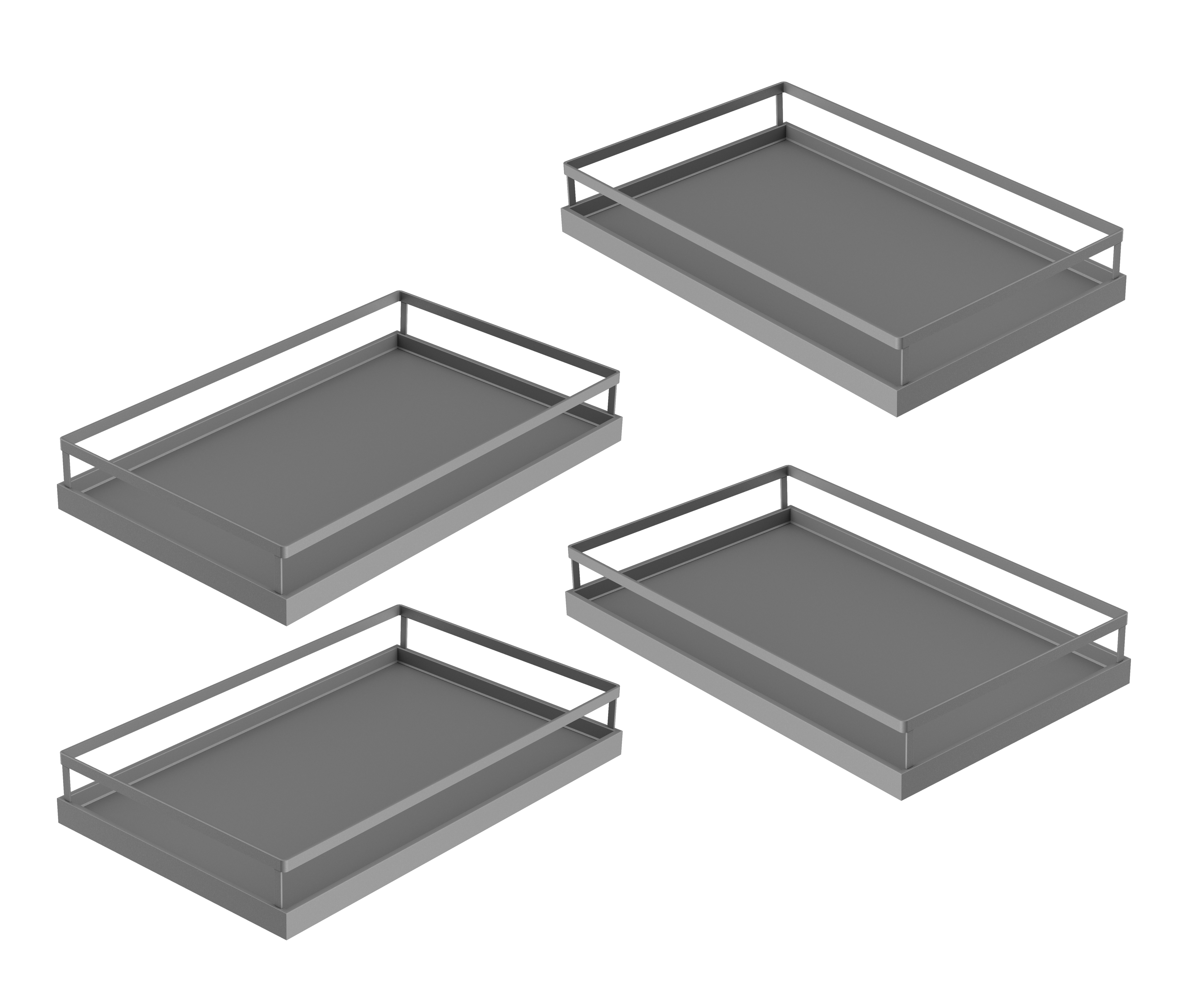 Комплект полок Волшебный угол 450-600 мм Арена СТИЛЬ 4 шт цвет АНТРАЦИТ