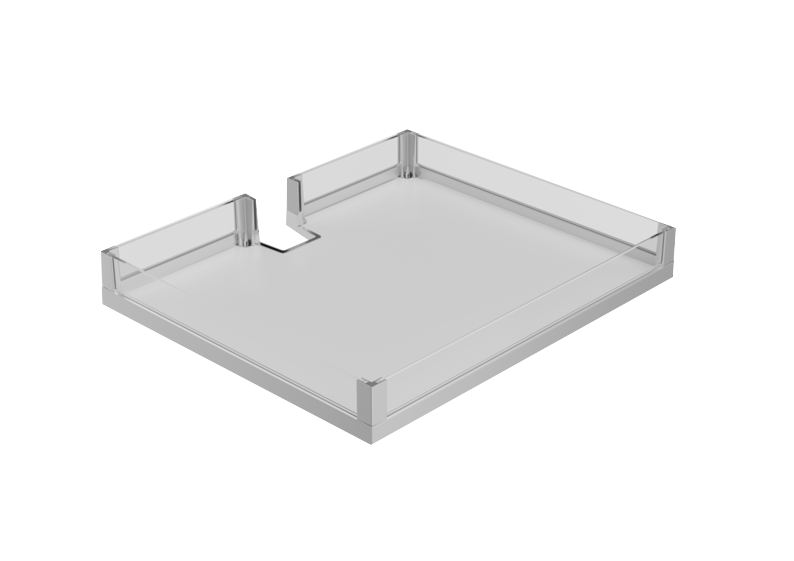 Комплект полок Конвой Лавидо 600 мм Арена ВАРИО ХРОМ (5шт + 1 ручка, со стеклянными боковинами)  Kessebohmer | официальный магазин