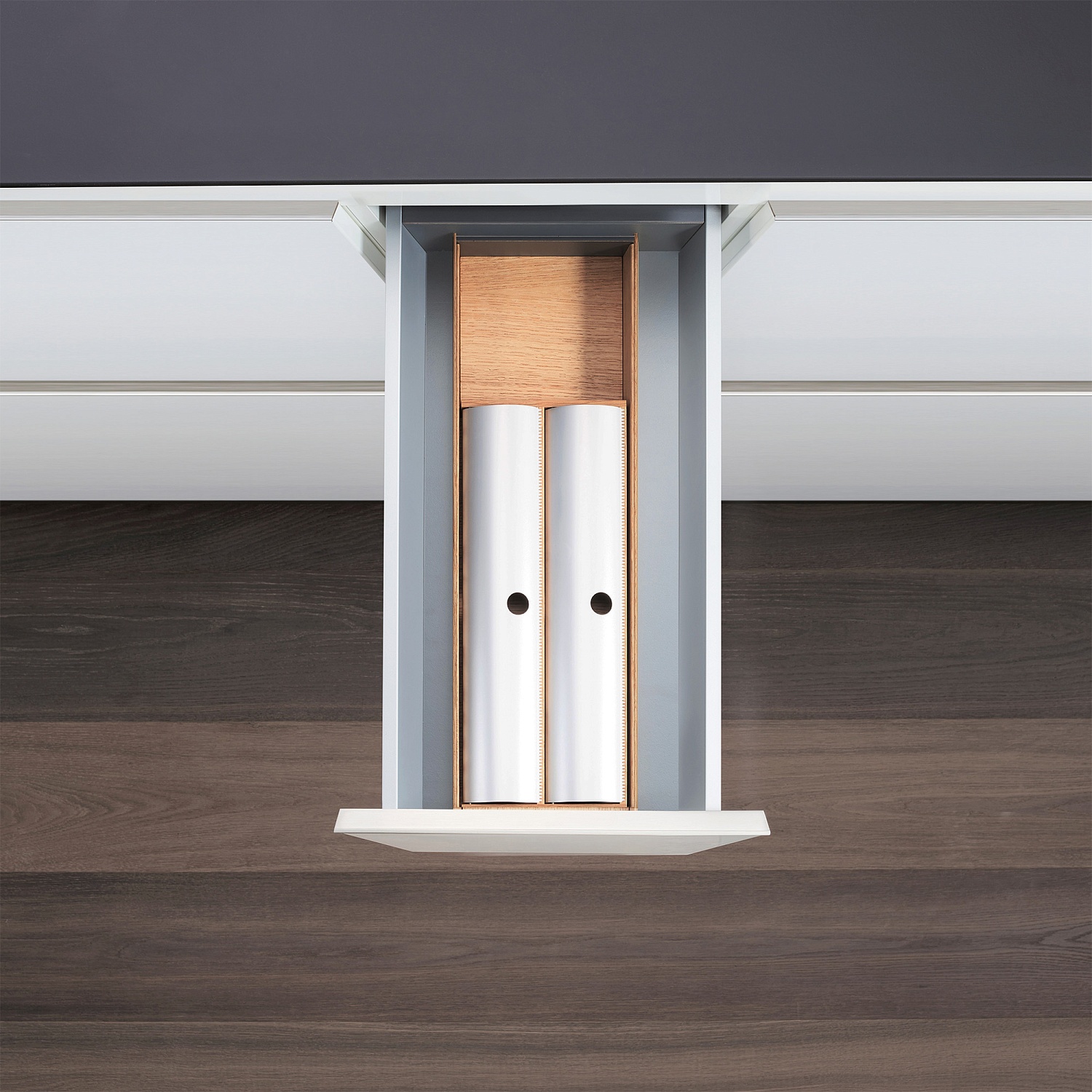 КОМПЛЕКТ лоток + держатель для фольги, ФайнЛайн Линик 300 мм, глубина 500 мм, цвет ДУБ натуральный Kessebohmer